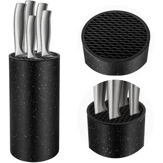 Messerblock Ohne Messer Schwarz Ninonly Universal Messerblock mit Flexiblen Bestückbar Multifunktionaler Messerhalter Organizer für 7-10 Messer für Küche