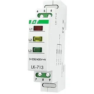 F&F Phasenkontrolle 3x230V+N Phasenlampe Phasenprüfer Kontroll Lampe Leuchtmelder LK-713K grün - gelb - rot 3 Phasen F&F 6011