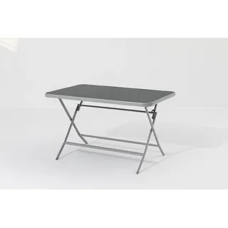 Gardissimo GARDA Gartentisch Klapptisch 120x80cm klappbar silber