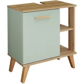 Pelipal Waschbeckenunterschrank 60,5 x 65 x 33 cm Eiche/Selbeigrün