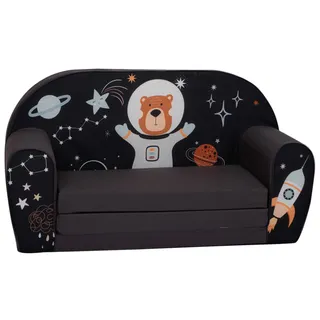 Delsit Kindersofa zum Ausklappen - Kinder Sofa mit Schaumstofffüllung - Sofa Kinder mit Abnehmbarem Bezug - Kindermöbel Kindersofa Jungen - Kindercouch - 9 Monate bis 4 Jahre - DT2-23048