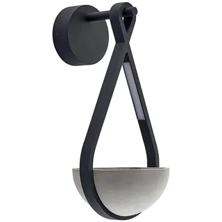 Lucande LED Beton Wandleuchte außen Florka (spritzwassergeschützt (Modern) in Alu aus, Aluminium (2 flammig) - Außenwandleuchten Wandlampe Led Außenlampe Outdoor für
