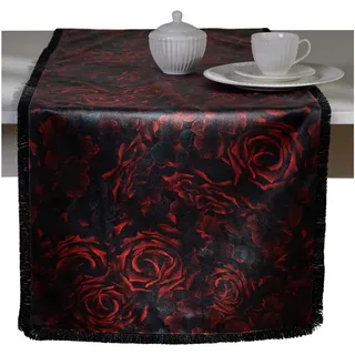 home&you Tischläufer Estillo , Schwarz , Textil , 40x1x180 cm , Heimtextilien, Wohntextilien, Tischwäsche, Tischläufer