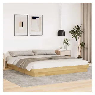 vidaXL Massivholzbett ohne Matratze 180x200 cm Eichenholz