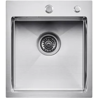 Vevor Edelstahl Spülbecken links Einbauspüle 400 x 450 x 190 mm Handbetätigung