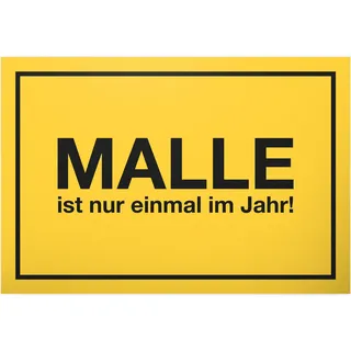 DankeDir! Malle ist nur einmal im Jahr Schild mit Spruch Geschenkidee lustiges Geburtstagsgeschenk bester Freund Jungesellenabschied Geschenk Kumpel Deko Scherzartikel Mallorca Party