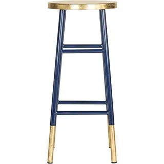 SAFAVIEH Glam Bar & Counter Stool, in Navy and Gold
