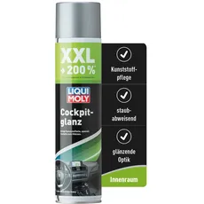 LIQUI MOLY Cockpitspray Cockpitglanz XXL, Art.-Nr. 1610 I 600 ml Auto Innenraum-Pflege für strahlenden Hochglanz I Regenerierendes, antistatisches Glanz-Spray I Dashboard-Pflege für Kunststoffteile