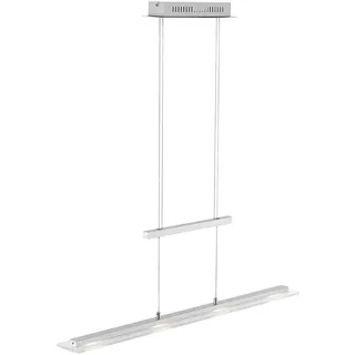 Led-Hängeleuchte , Nickelfarben , Metall, Glas , länglich , 9x80-150x88 cm , RoHS, Reach , höhenverstellbar , Lampen & Leuchten, Innenbeleuchtung, Hängeleuchten