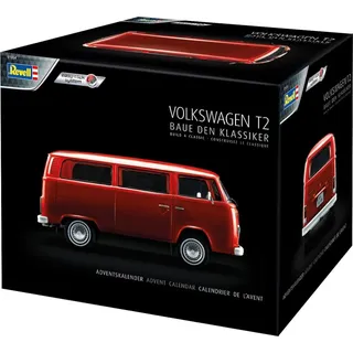 Revell VW T2 Adventskalender Bausatz 1:24 easy-click mehrfarbig Modellbau Bastelset