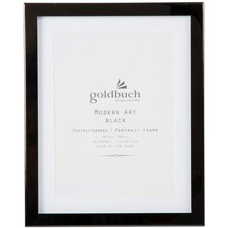 goldbuch Bilderrahmen Modern Art, Fotorahmen für ein Bild 15 x 20 cm, Metall, Foto Rahmen schwarz, Portraitrahmen mit Aufsteller, ‎Fotoaufsteller 21 x 26 x 1,5 cm, 15x20 cm