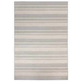 Steffensmeier Outdoorteppich, Grau, Textil, Gestreift, Rechteckig, 160x230 cm wasserabweisend, Teppiche , Böden, Teppiche, Outdoorteppiche