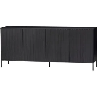 WOOOD Sideboard »New Gravure« Kommode mit grafischen Relieftüren, H 85 cm x B 200 cm, beige