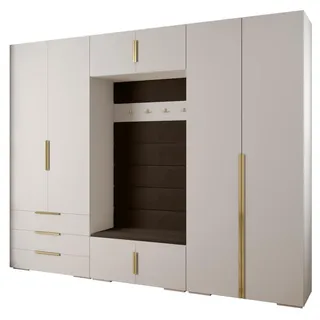 Abiks Möbel Garderoben-Set 236,7/300/47 , Metall , Nachbildung , 14 Fächer , 300x236.7x47 cm , Garderobe, Garderoben-Sets & Garderoben-Serien, Garderoben-Sets