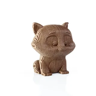 EWA Eco-Wood-Art COINBANK: CAT Einmal zusammengebaut, Wird Dieser 3D-Innenbaukasten zu einem funktionalen Sparschwein mit einem Schlüssel zum Öffnen