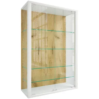VCM Wandvitrine Udina L 60 x 25 x 0 cm Braun/Weiß