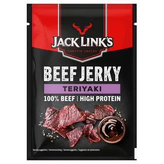 Jack Link's Jack Links Beef Jerky Teriyaki – 12er Pack (12 x 25 g) – Trockenfleisch vom Rind – High Protein Dörrfleisch