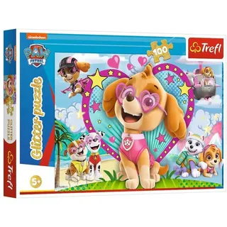 Trefl Paw Patrol Glitzer, Puzzle 100T 100 Teile)