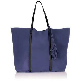 PIECES Pcnancy Suede Bag 17065727 Damen Schultertaschen 36x36x20 cm (B x H x T), Blau (Navy Blazer Navy Blazer)