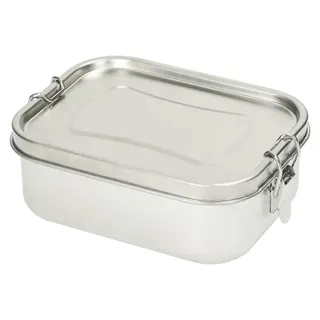 Lunchbox Edelstahl 1000 ml - Robuste Brotdose für Kinder & Erwachsene inkl. Dichtungsring für Schule, Büro und unterwegs - Silber - Silber