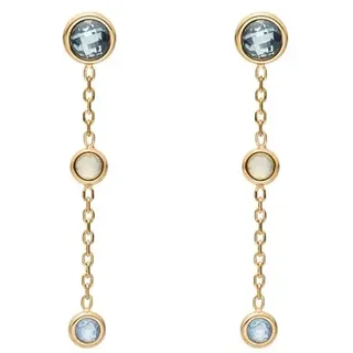 Skagen Sofie Sea Glass Damen goldfarben Edelstahl Ohrringe, SKJ1892710