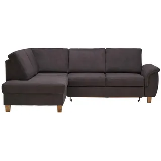 Cantus Ecksofa , Graubraun , Textil , Eiche , Uni , Ottomane links, L-Form , 253x185 cm , Stoffauswahl, Liegefunktion, seitenverkehrt erhältlich, Schlafen auf Sitzhöhe, Hocker erhältlich, Rücken echt , Wohnzimmer, Sofas & Couches, Wohnlandschaften, Ecksofas