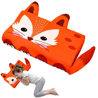 YAOZUP Schlummerkids Kissen, Calmly Kinderkissen 46x26cm, Kinderkopfkissen, Kinderkissen, Komfortkissen Kinder, Ergonomisches Kissen Kinder für weiche Träume (Füchse)
