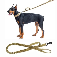 Hundeleine 1,5 m Trainingsleine für Hunde, Hundeleine mit weich gepolstertem Griff alle Hunde bis 50 kg verstellbar, robust und wetterfest, Coyote braun