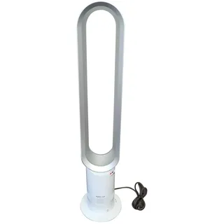 Dyson Cool AM07 Ventilator mit Fernbedienung 100cm, 9h Timer, Turmventilator leise weiß/silber, ENERGIESPAREND, Lüfter Standventilator Schlafzimmer, Lautstärke 48db, 10 Stufen