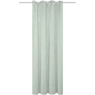 HOMEbasics Ösenschal Softy, halbtransparent, Farbe:Salbei, Größe:225 x 140 cm, Wohntextilien, Gardinen & Vorhänge, Fertiggardinen, Ösenschals