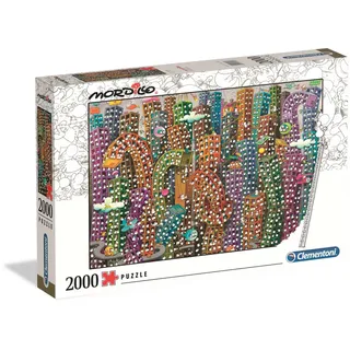 CLEMENTONI Mordillo Der Dschungel – Puzzle 2000 Teile,