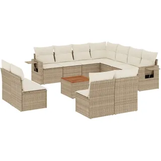 VidaXL 3224623, Cremefarben, Rattan, Stahl, Akazienholz, 110 kg, Erwachsene & Kinder, 550 mm, 550 mm - Creme
