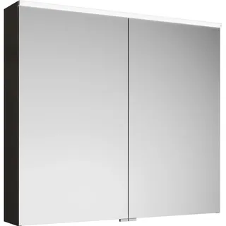 burgbad Eqio Spiegelschrank mit LED-Aufsatzleuchte und Waschtischbeleuchtung, 2-türig, 900x800x170mm, SPGT090F2010, Korpus: Grau Hochglanz