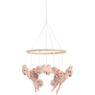 Fehn Mobile "Lazy, Crazy & Pink, Holz-Mobile Flamingo", rose