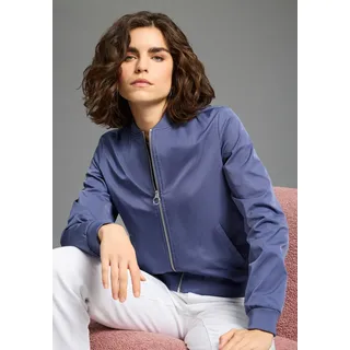Blouson AJC, Damen, Gr. 44, blau, Web, Obermaterial: 100% Polyester. Futter: 100% Polyester, unifarben, figurumspielend hüftlang, Rippbündchen, Jacken Blouson, mit Rippkragen, praktische Eingrifftaschen, Leichte Übergangsjacke