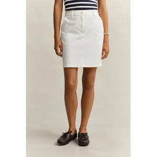 Bleistiftrock GANT "CHINO", Damen, Gr. 38, eggshell, Web, Obermaterial: 98% Baumwolle, 2% Elasthan, unifarben, regular fit kniefrei, Röcke Bleistiftrock, Regular fit mit praktischen Taschen