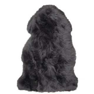 Fellteppich , Grau , Leder , Echtleder , Lammfell , organisch , 50x85 cm , strapazierfähig , Teppiche und Böden, Teppiche, Fellteppiche