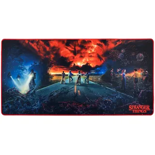 Konix Stranger Things XXL Gaming-Mauspad 90 x 46 cm - rutschfeste Mikrofaser-Oberfläche - Gummi - Mental Geißler-Motiv
