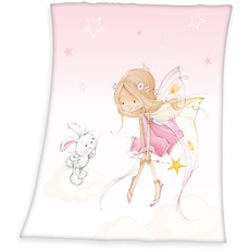 Bild Little Fairy Fleecedecke, 130x160 cm, 100% Polyester, Fleece, Pink