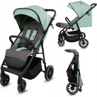 Kidwell Enzo Kinderwagen 0-4 L. Verdeck Xxl, 5 Gurte, Gefederte Räder - Grün