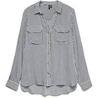 VERO MODA Damen Bluse VMBUMPY - Regular Fit XS S M L XL XXL Weiss Schwarz