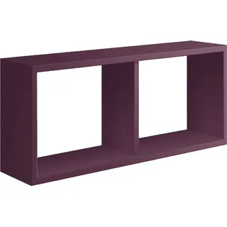 Homemania Morgana Wandregal für Wohnzimmer, Schlafzimmer, Büro, MDF, Violett, 70 x 30 x 15,5 cm