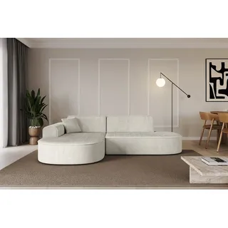 altdecor Ecksofa in L-Form MARI-L1 - 243x171x79,5 cm Cremeweiß - Corner Sofa Bett Eckcouch Couch Wohnlandschaft Cauchsofa - Creme, Weiß