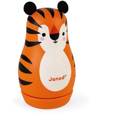 Janod - Tiger-Spieldose aus Holz - Kinderzimmer-Deko - Ab 1 Jahr, J04674