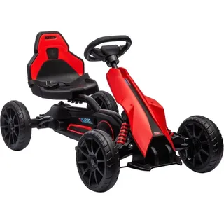 HOMCOM Gokart Kinderfahrzeug mit Verstellbarem Sitz Handbremse
