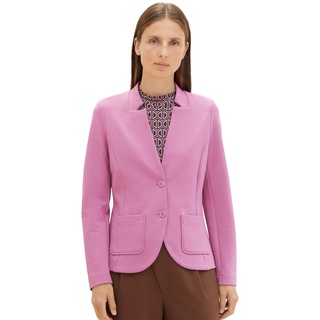 TOM TAILOR Damen Basic Ottoman Blazer mit Taschen, 33830 - Mauvy Plum, L