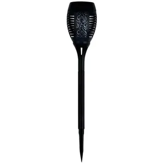 EASYmaxx Solar-Fackel mit LED-Flammeneffekt - schwarz - Schwarz