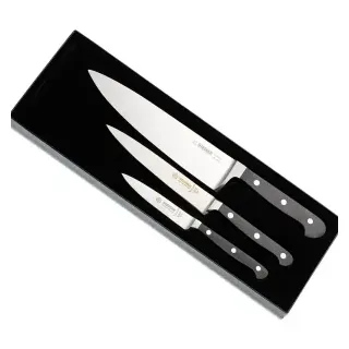 Giesser Kochmesser-Set, 3-teilig, mit POM-Griffen, Klinge aus hochwertigem Chrom-Molybdän-Stahl, 1 Set