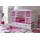 Hausbett Lio 90 x 200 cm Kiefer massiv lackiert weiß pink
