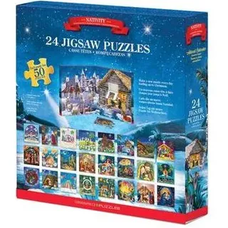 Eurographics Puzzle Adventskalender Krippe - 24 x 50 Teile